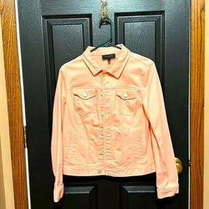 Peach Jean jacket like new Medium